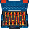 Bosch Professional Insulated VDE Mixed Screwdriver Set - 14 Piece