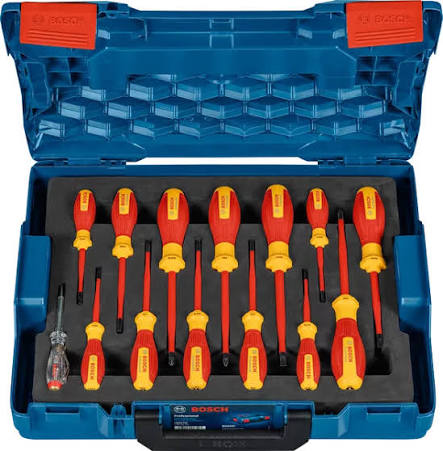 Bosch Professional Insulated VDE Mixed Screwdriver Set - 14 Piece