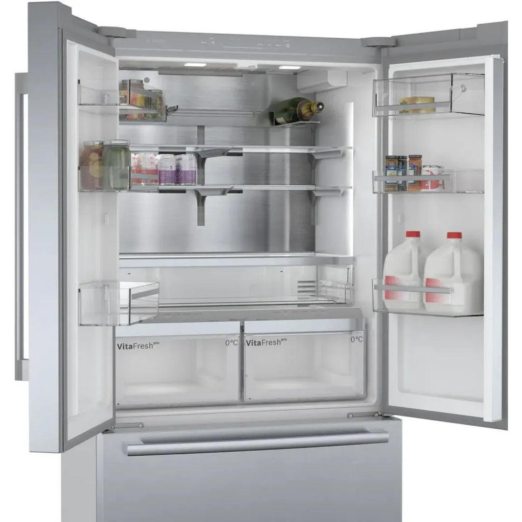 Bosch Series 8 KFF96PIEP Wifi Connected Frost Free American Fridge Freezer - Stainless Steel Effect