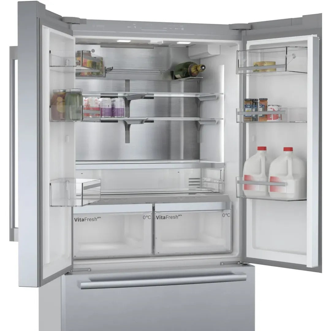 Bosch Series 8 KFF96PIEP Wifi Connected Frost Free American Fridge Freezer - Stainless Steel Effect
