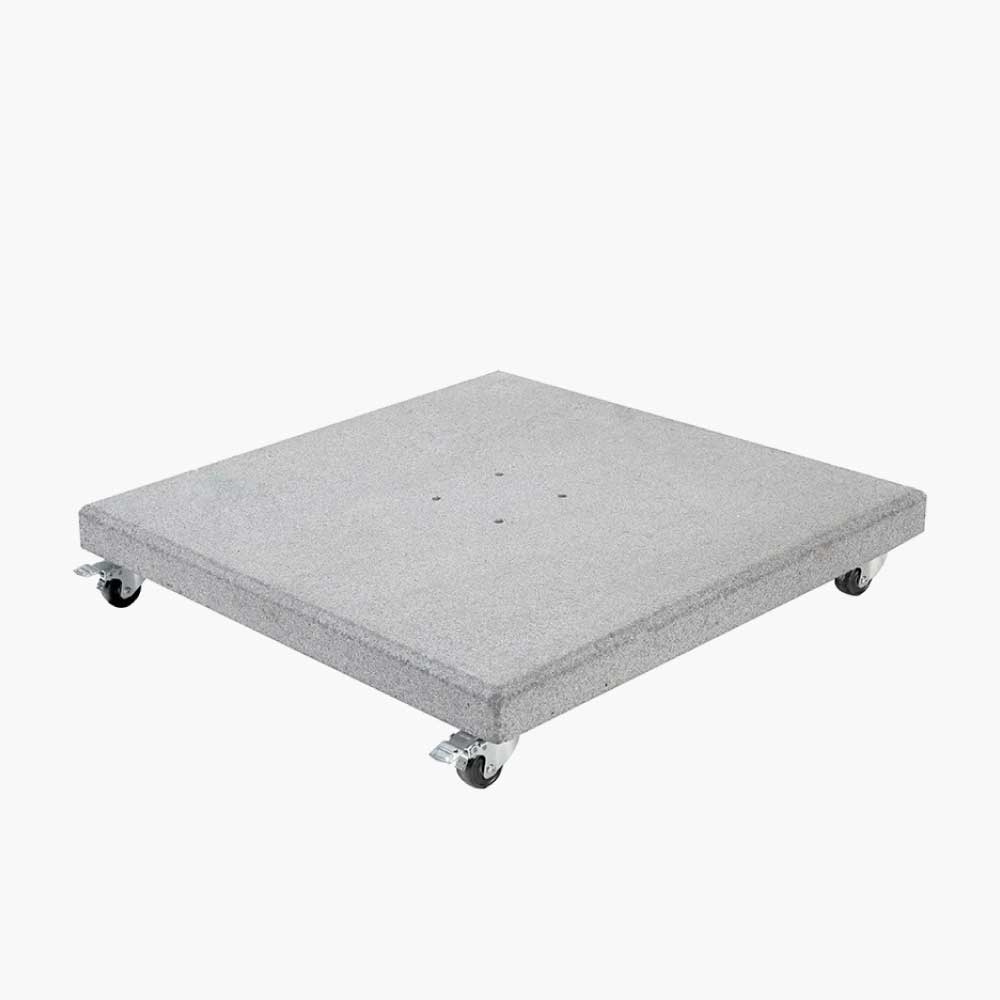 Pacific <br> Salerno Wheeled Parasol Base 90kg Hammered Grey Granite