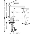 Hansgrohe Vernis Shape Single lever basin mixer 100 with isolated water conduction without waste set