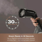 Hamilton Beach HB016  ProCare Handheld Garment Steamer - Black & Bronze