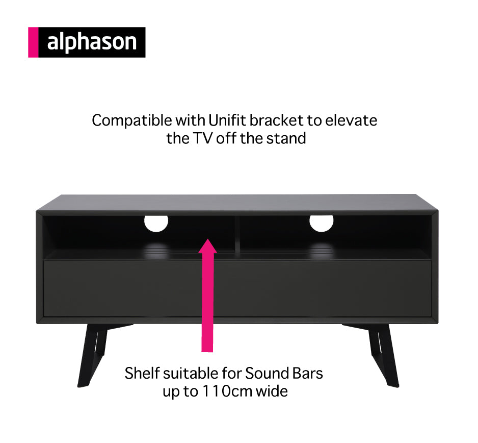 Carbon 1200 <br> TV Stand <br> Grey