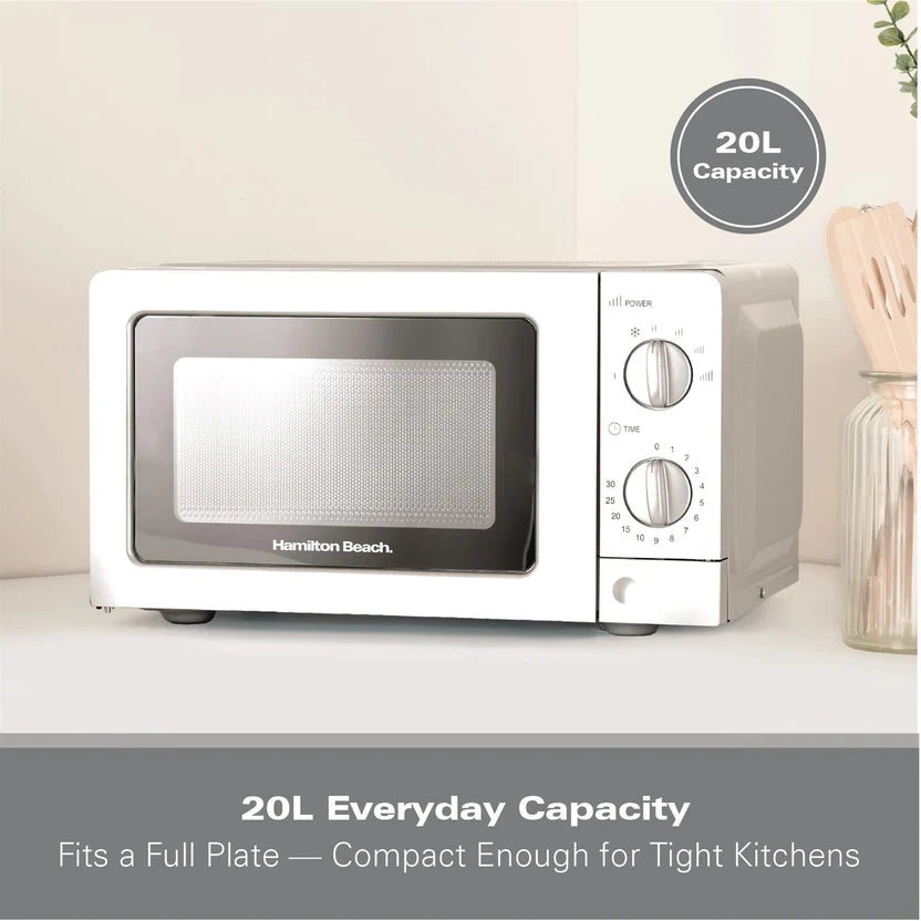 Hamilton Beach HB70T20W 20 Litre Standard Microwave in white