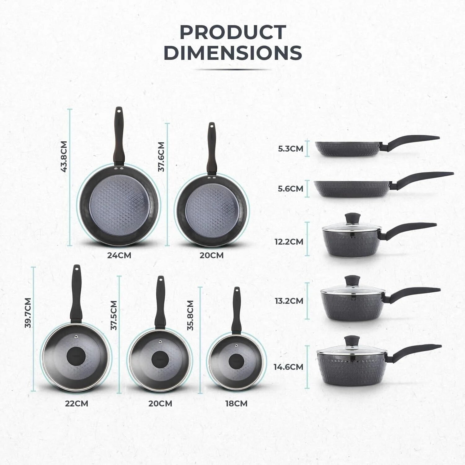 Tower T900130 Diamo 5 Piece Cookware Set