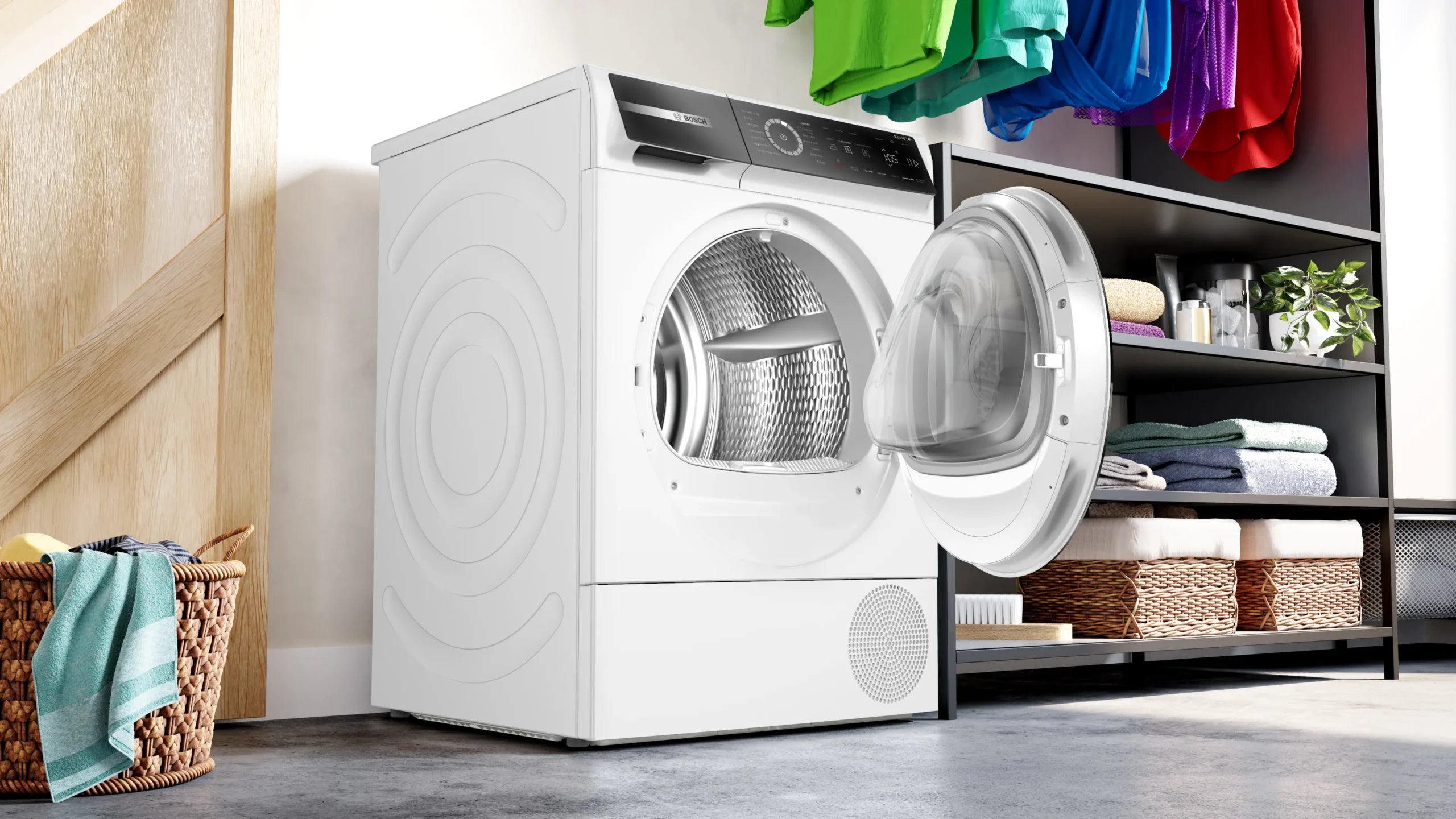 Bosch Series 8 WQB246C9GB 9kg Heat Pump Tumble Dryer - White