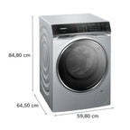 Siemens WN54C2ATGB 10.5/6 kg 140 Spin Washer Dryer - Silver