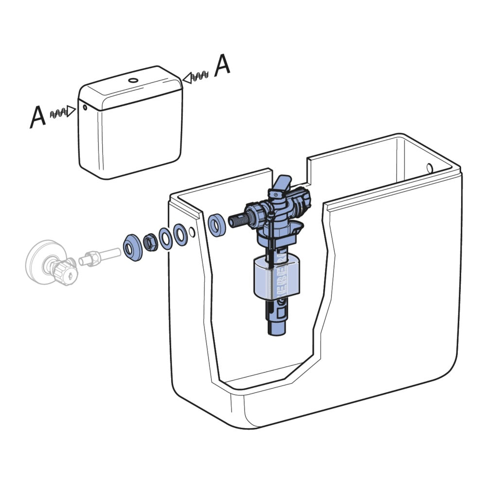 Geberit Type 380AG Side Entry Cistern Inlet Float Valve
