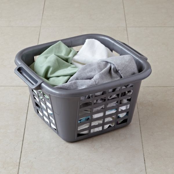 Addis Laundry Basket 24L Metallic Grey 492561