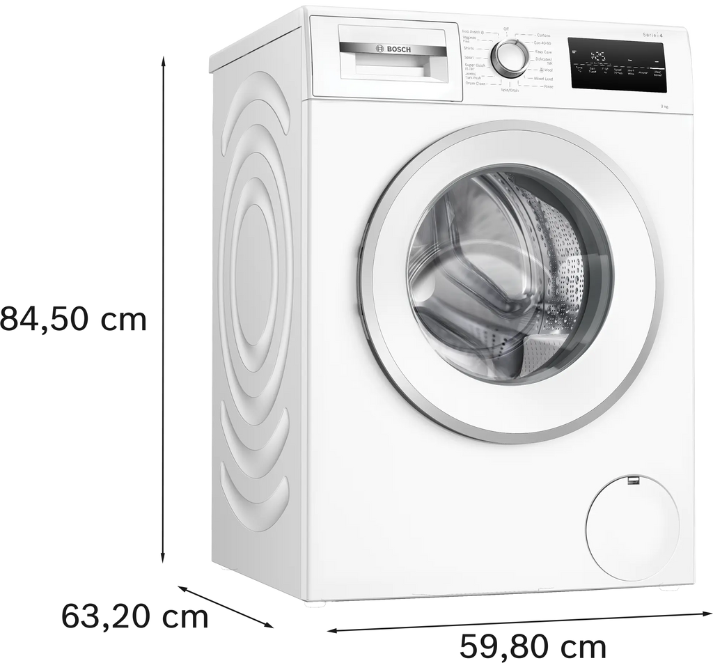 Bosch Series 4 WAN28255GB 9kg Washing Machine with 1400 rpm - White