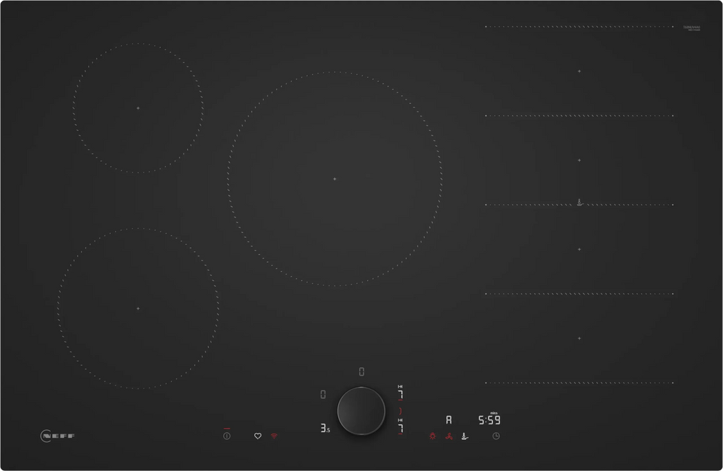 Neff N90 T68NUV4A0 80cm Induction Hob - Matt Black
