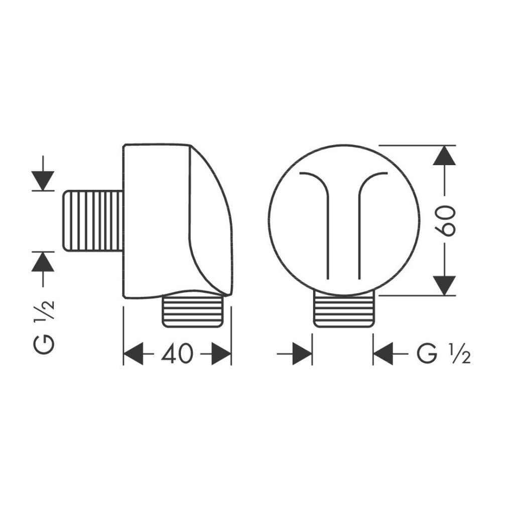 Hansgrohe FixFit Wall outlet E without non-return valve
