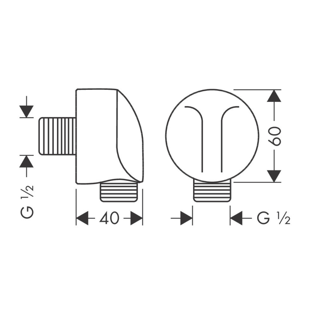 Hansgrohe FixFit Wall outlet E without non-return valve