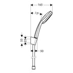 Hansgrohe Croma 100 Shower holder set Vario with shower hose 125 cm