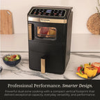 Hamilton Beach Professional HBPA25BK  DualStack 14.5L Air Fryer Oven - Black & Brushed Brass