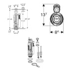 Geberit Type 290 Dual Flush Valve With Push Button
