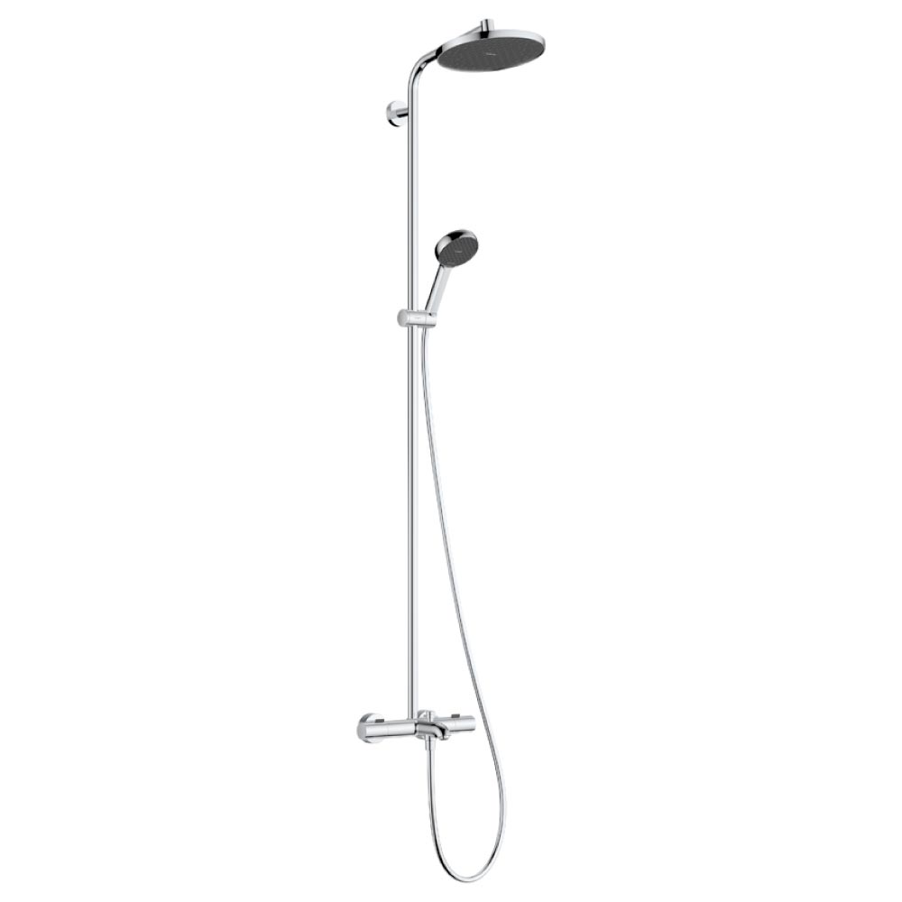 Hansgrohe Activera S Showerpipe 240 1jet EcoSmart With Bath Thermostat Ecostat Fine - Chrome