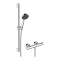 Hansgrohe Activera Select S Shower system for exposed installation 95 2jet EcoSmart with Ecostat Fine and shower bar 65 cm