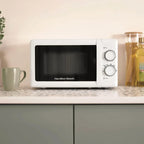 Hamilton Beach HBMX79SSW 20L Manual Microwave With Stainless Steel Cavity-White
