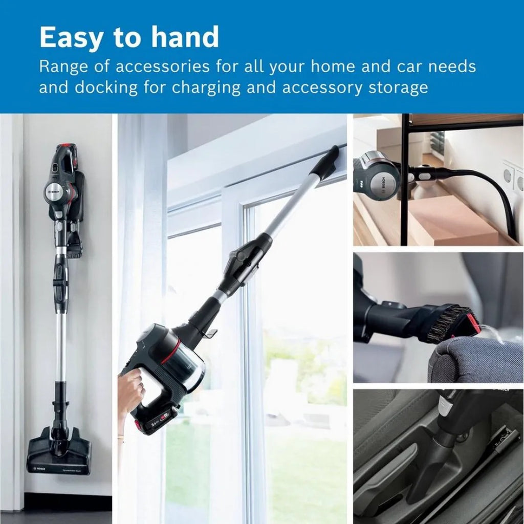Bosch Unlimited 7 BCS711GBKIT Cordless Vacuum Cleaner PLUS Battery - 40 Minutes Run Time - Dark Granite