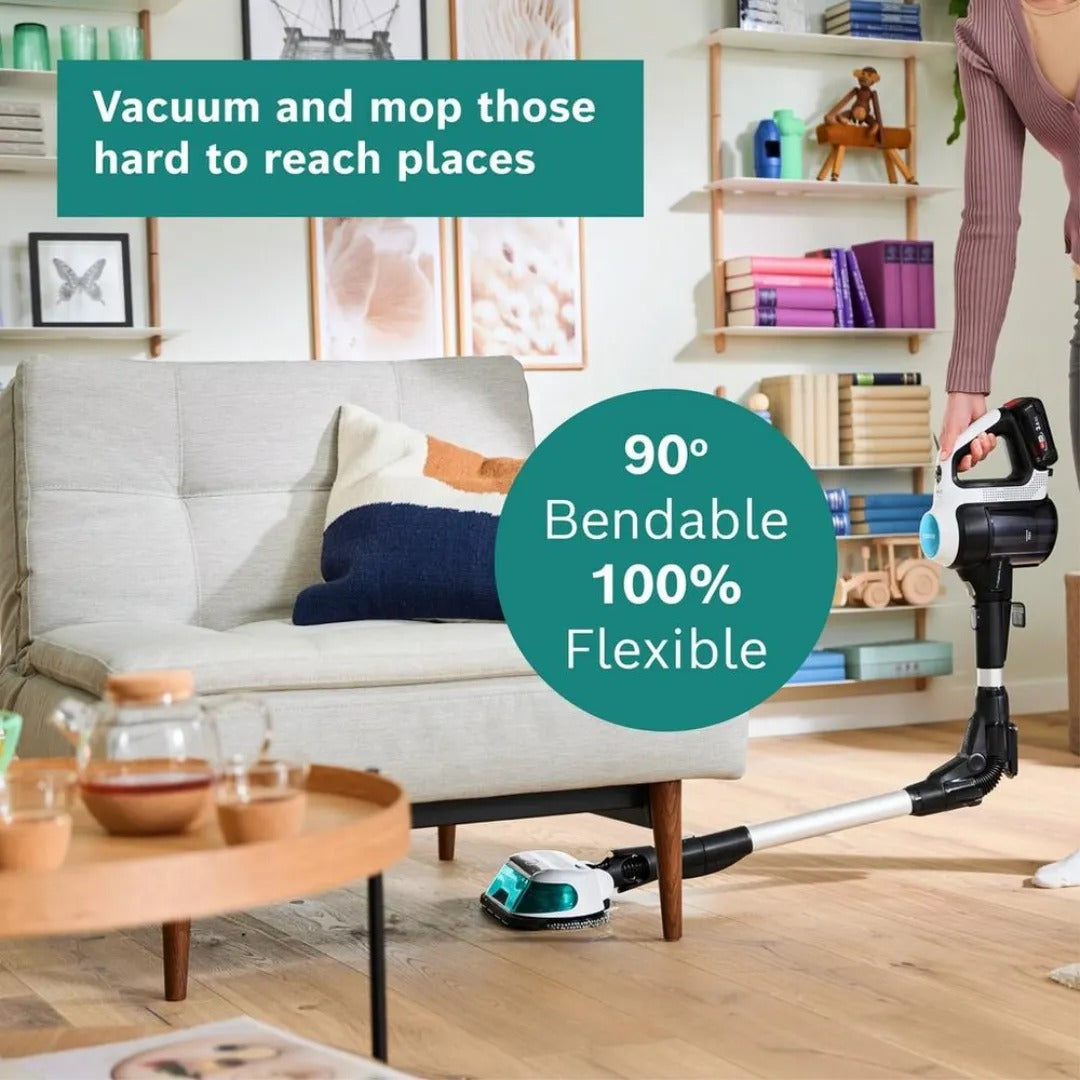 Bosch Unlimited 7 BCS71HYGGBKIT Aqua Vacuum &amp; Mop PLUS Battery - 40 Minutes Run Time  - White