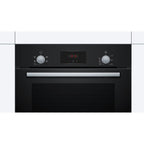 Bosch HHF113BA0B 59.4cm Built-in Electric Single Oven with 3D Hot Air - Black