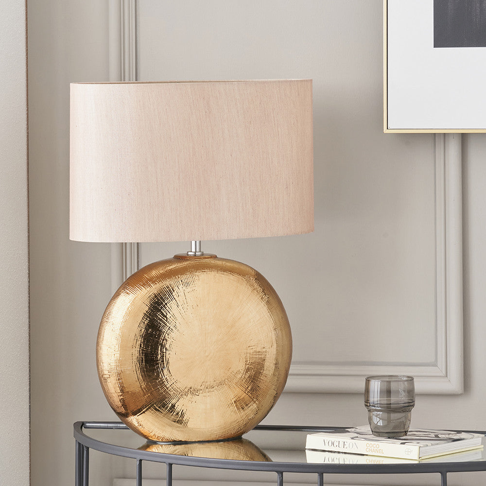 Pacific Alpha Bronze Textured Ceramic Table Lamp 30-039-BZ-C