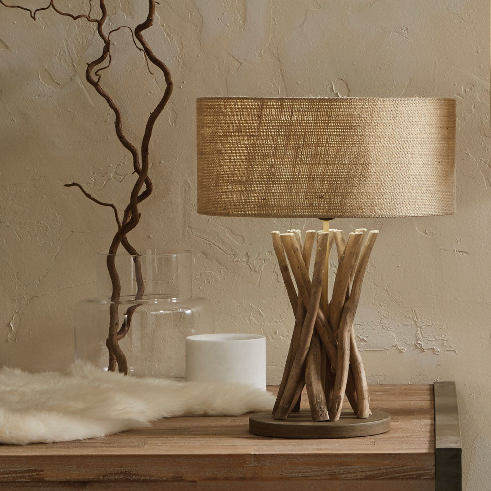 Pacific Derna Driftwood and Natural Jute Table Lamp 30-075-C