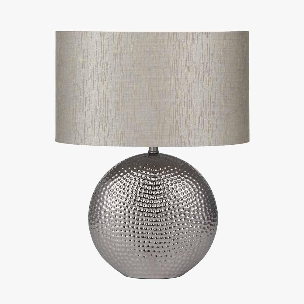 Pacific Mabel Silver Dot Textured Ceramic Table Lamp 30-154-C