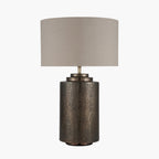 Pacific Zuri Large Antique Brass Metal Pot Table Lamp 30-472-BO
