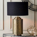 Pacific Zuri Large Antique Brass Metal Pot Table Lamp 30-472-BO