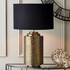 Pacific Zuri Large Antique Brass Metal Pot Table Lamp 30-472-BO