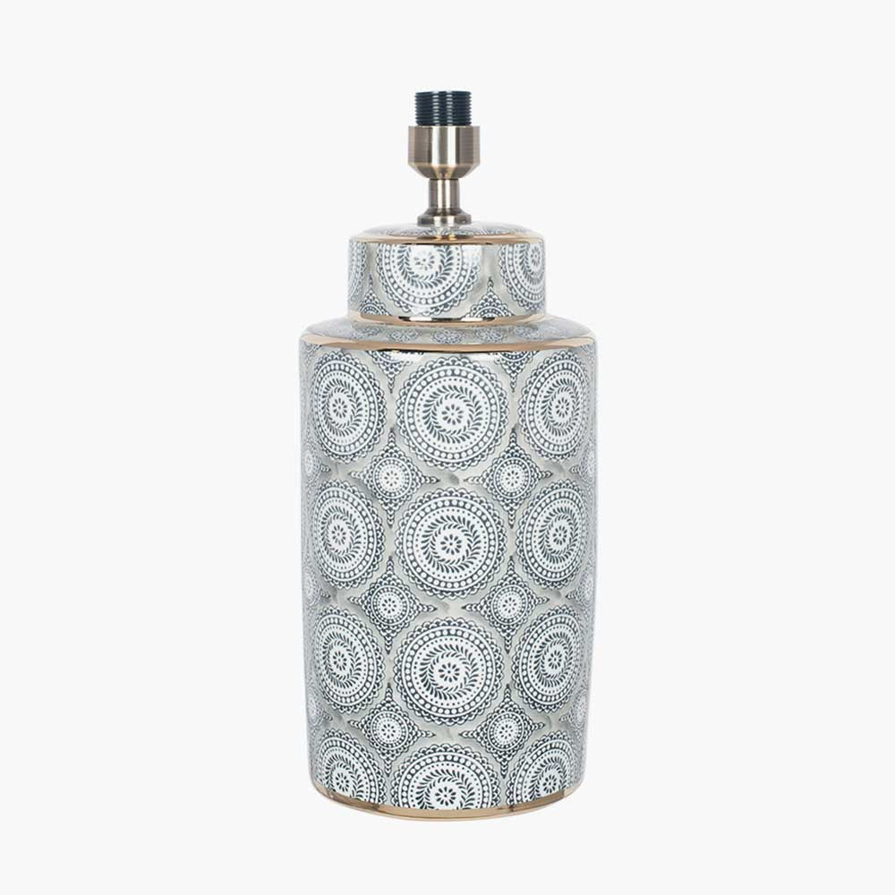 Pacific Kari Circle Pattern Ceramic Table Lamp 30-677-BO