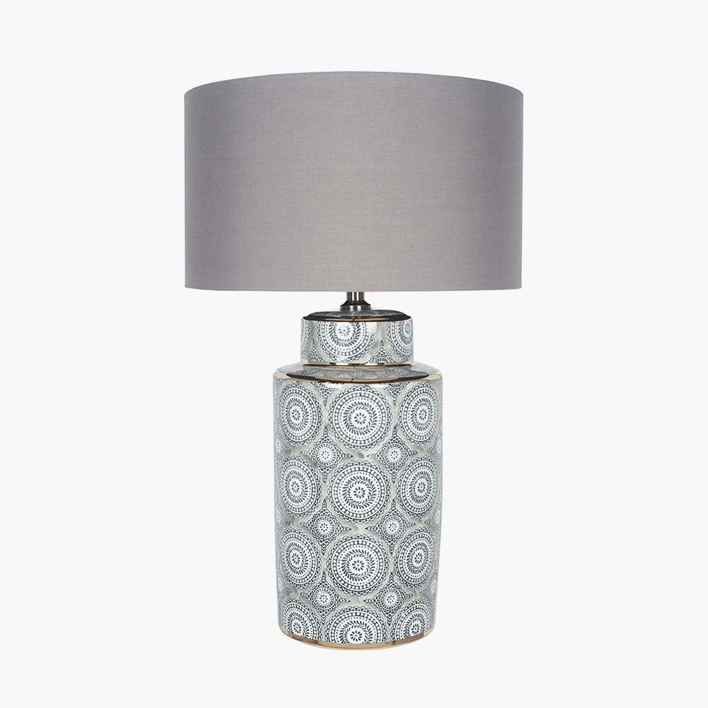 Pacific Kari Circle Pattern Ceramic Table Lamp 30-677-BO