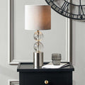 Pacific Harris Brushed Silver and Clear Glass Table Lamp 30-726-C