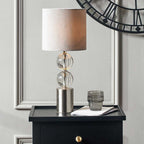 Pacific Harris Brushed Silver and Clear Glass Table Lamp 30-726-C