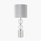 Pacific Harris Brushed Silver and Clear Glass Table Lamp 30-726-C