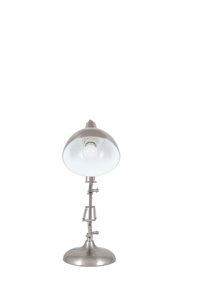 Pacific Alonzo Brushed Chrome Metal Angled Task Table Lamp 30-789-C