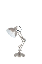 Pacific Alonzo Brushed Chrome Metal Angled Task Table Lamp 30-789-C