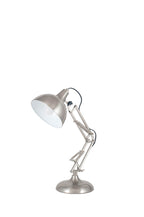 Pacific Alonzo Brushed Chrome Metal Angled Task Table Lamp 30-789-C
