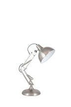 Pacific Alonzo Brushed Chrome Metal Angled Task Table Lamp 30-789-C
