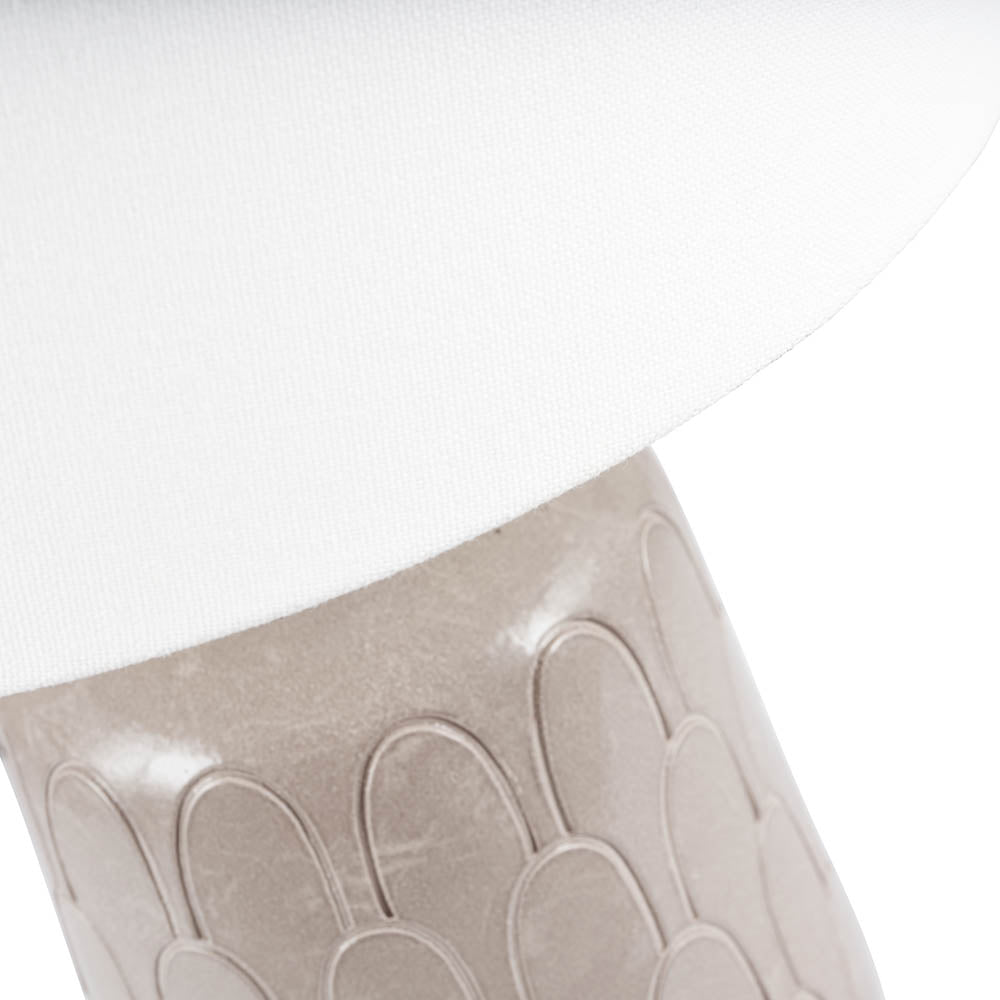 Pacific Coco Grey Gloss Arch Design Stoneware Table Lamp 30-843-BO