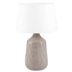 Pacific Coco Grey Gloss Arch Design Stoneware Table Lamp 30-843-BO
