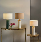 Pacific Venetia Green Marble and Gold Metal Tall Table Lamp 30-881-K