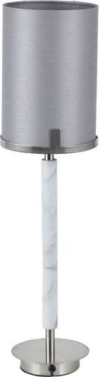 Pacific Midland Brushed Nickel and Grey Marble Effect Table Lamp 30-943-C
