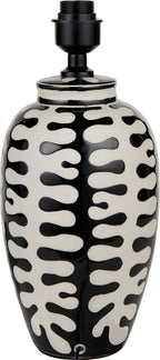 Pacific Elkorn Black and White Tall Coral Ceramic Table Lamp 30-954-BO