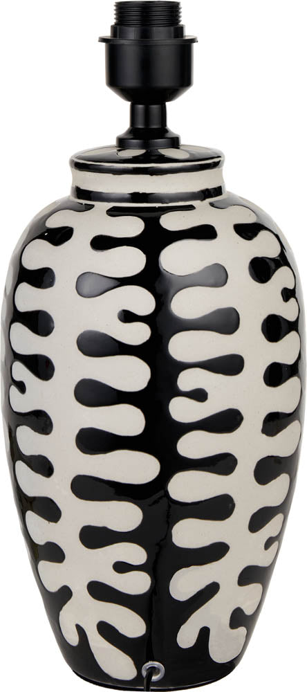 Pacific Elkorn Black and White Tall Coral Ceramic Table Lamp 30-954-BO