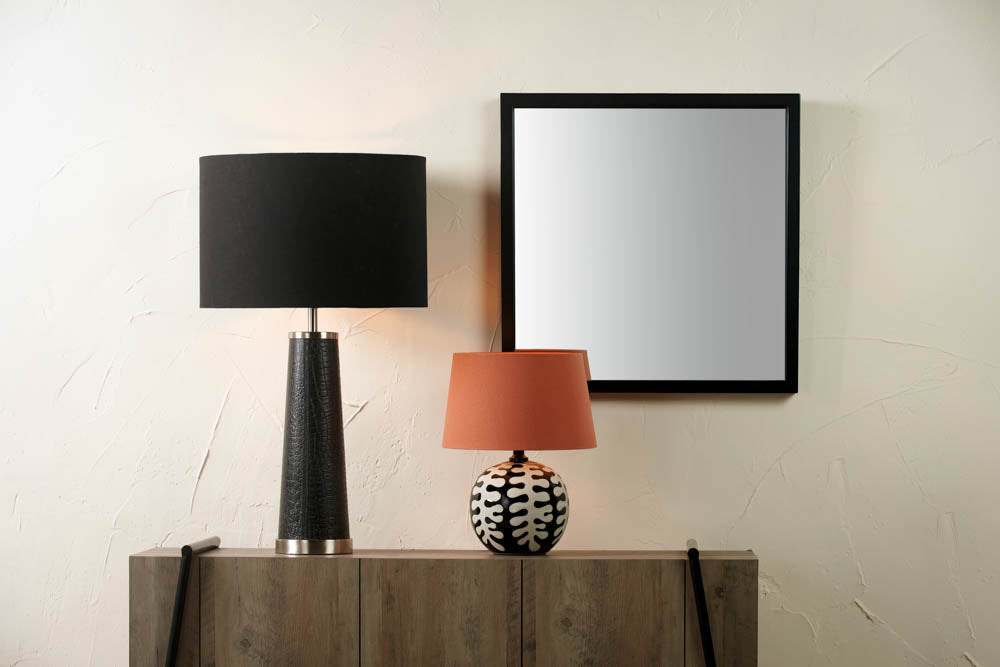 Pacific Elkorn Black and White Coral Ceramic Table Lamp 30-955-BO