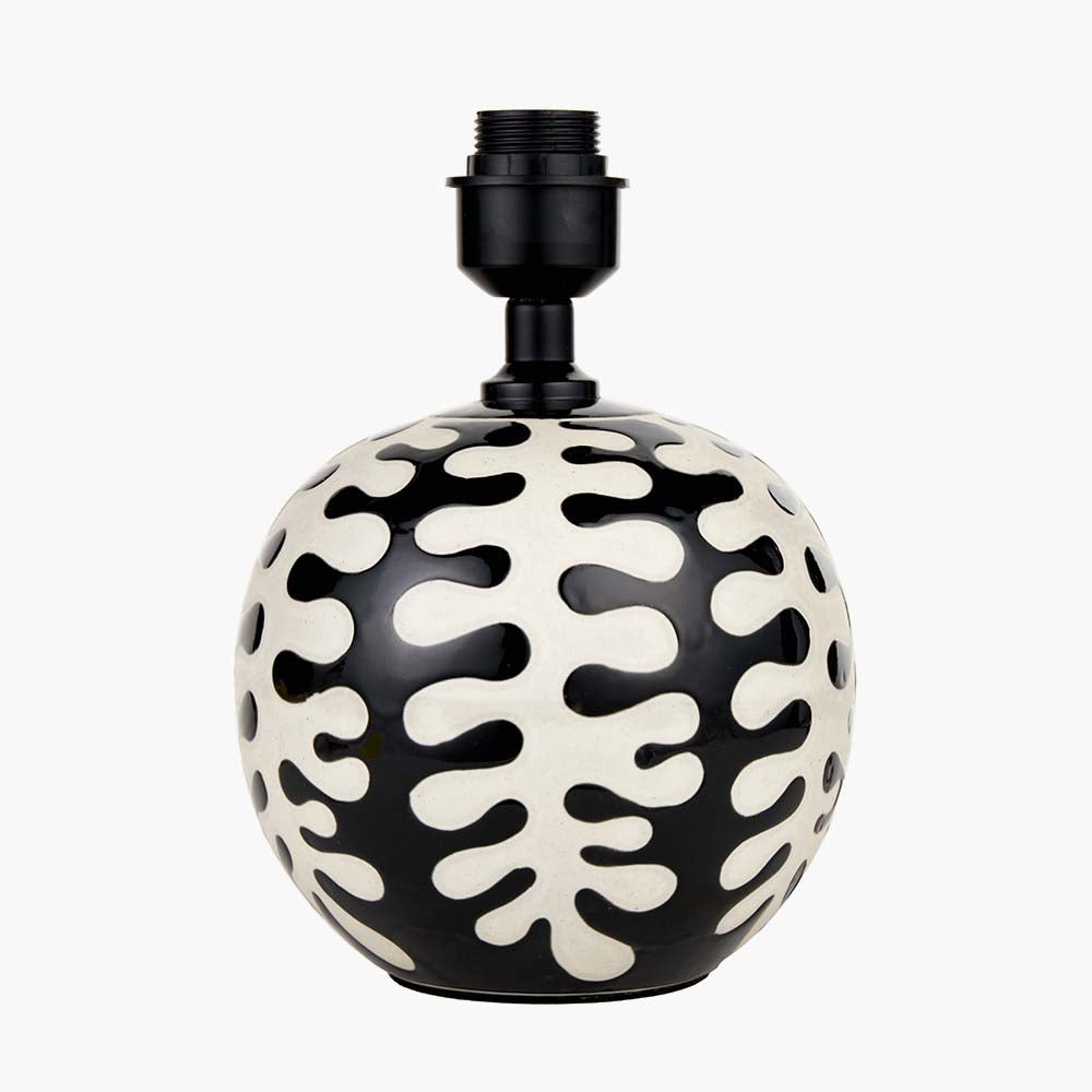Pacific Elkorn Black and White Coral Ceramic Table Lamp 30-955-BO